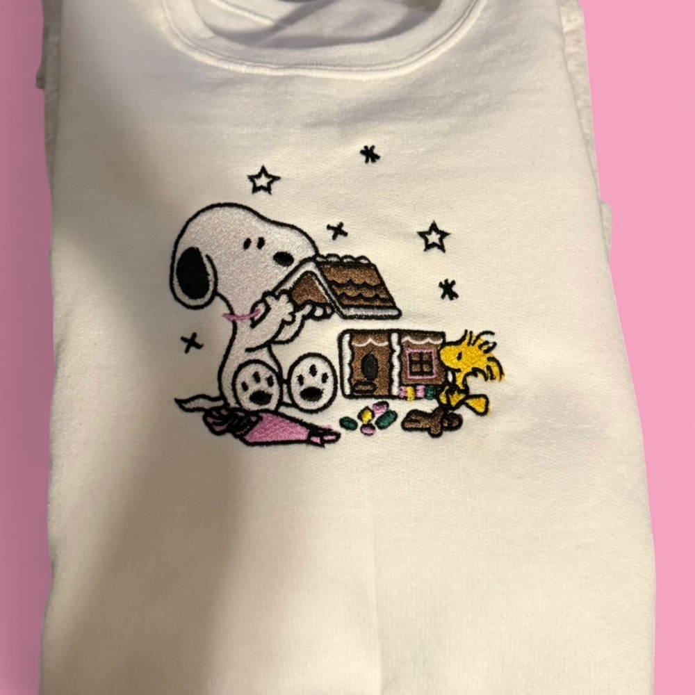 Snoopy Christmas embroidered sweater